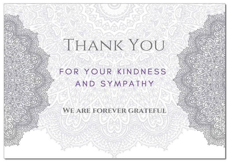 Elcer Celebration of life Funeral thank you cards with envelopes Sympathy memorial acknowledgement Thank you Cards - Image 1